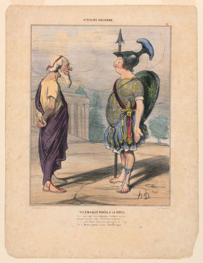 Telêmaco voltou à virtude de Honoré Daumier