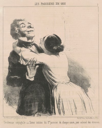 Tendresse conjugale de Honoré Daumier
