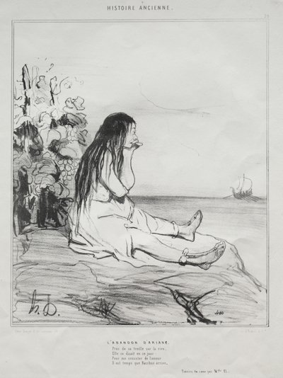 O Abandono de Ariadne de Honoré Daumier