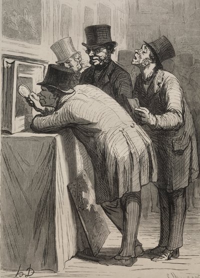 A sala de leilões: o amador. de Honoré Daumier
