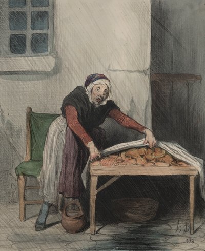 O Capítulo das Interpretações, placa 8: Cada queimadura teme a água fria de Honoré Daumier