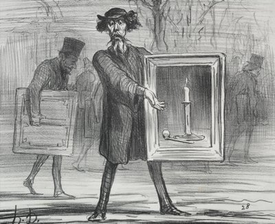 A Exposição de 1859, placa 1: Eles recusaram isso, os Ignoramuses !, 1859. de Honoré Daumier