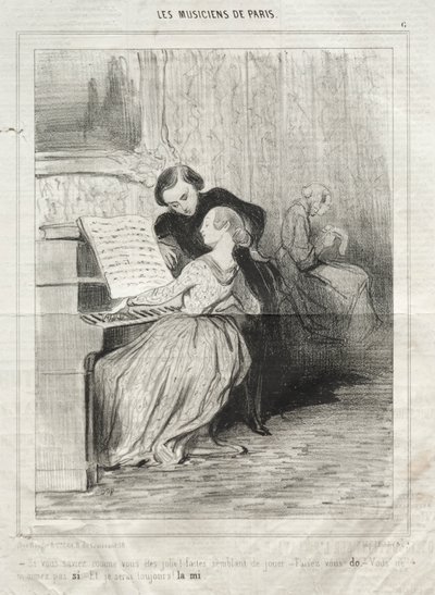 Os Músicos de Paris, placa 6: Se você soubesse o quão bonita você é! de Honoré Daumier
