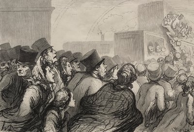A estrada de ferro: a excursão de domingo de Honoré Daumier