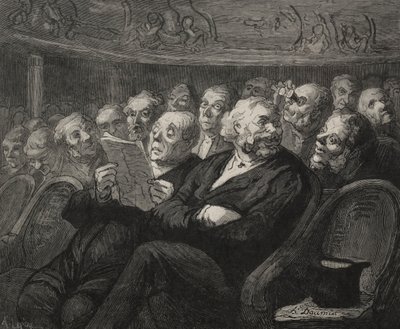 O teatro: o poço da orquestra. de Honoré Daumier