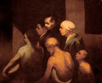 "The Beggars" Painting by Honore Daumier (1808-1879), c.1843 de Honoré Daumier