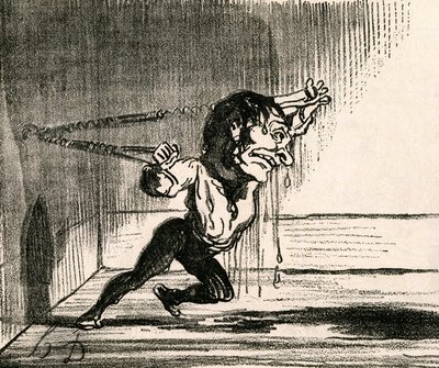 A regeneração do homem através da ginástica de Honoré Daumier