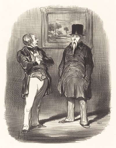 Espera... eu não te reconheci... de Honoré Daumier