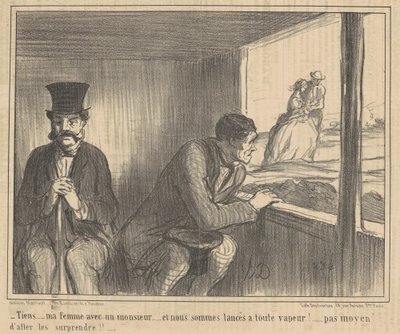 Tiens ... ma femme avec un monsieur ... de Honoré Daumier