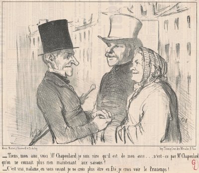 Aqui, meu amigo, aqui está o Sr. Chapoulard... de Honoré Daumier