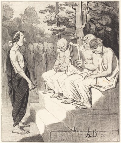 Telêmaco interrogado pelos sábios de Honoré Daumier