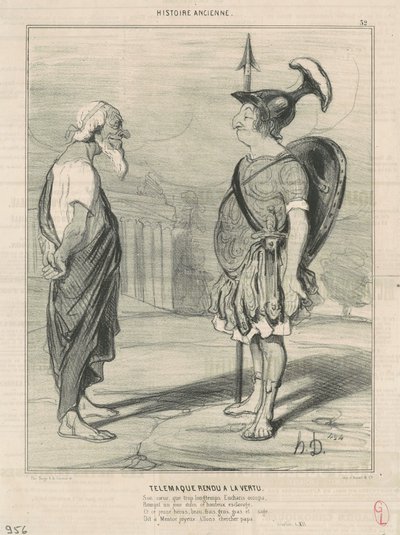 Telêmaco restaurado à virtude de Honoré Daumier