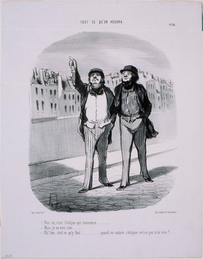 Tudo o que queremos- Veja, é o eclipse que começa de Honoré Daumier