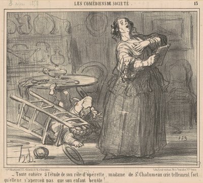 Estudando completamente seu papel... de Honoré Daumier