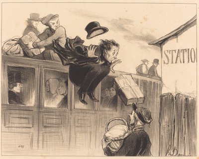 Trinta segundos de estação de Honoré Daumier