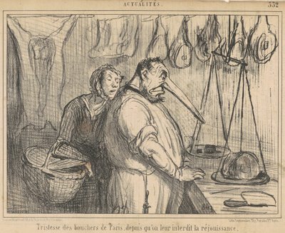 Tristesse des bouchers de Paris... de Honoré Daumier
