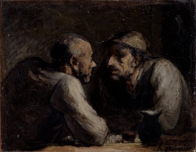 Dois bebedores de Honoré Daumier