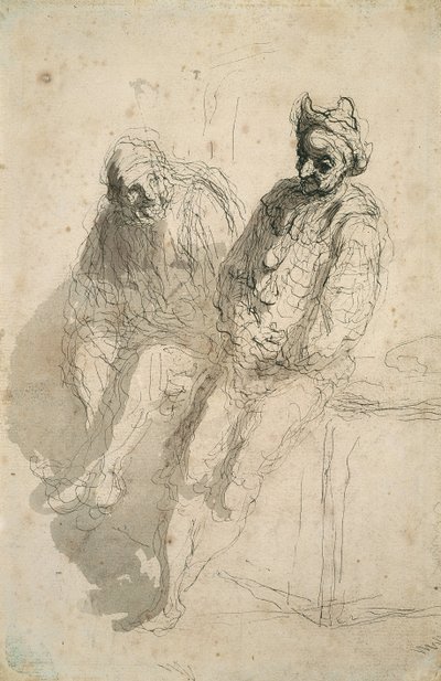 Two Saltimbanques Duas acrobatas de Honoré Daumier