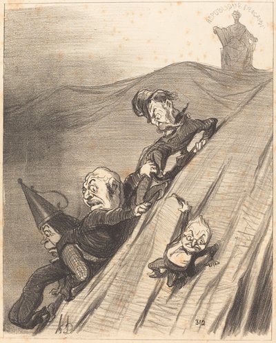 Um caminho perigoso de Honoré Daumier