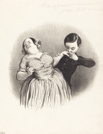 Un Début galant de Honoré Daumier