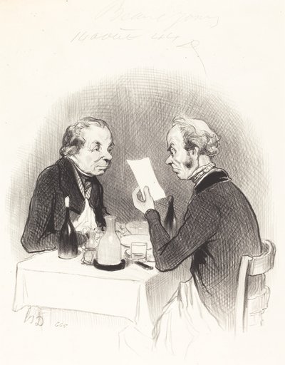 Un Diner Maigre de Honoré Daumier