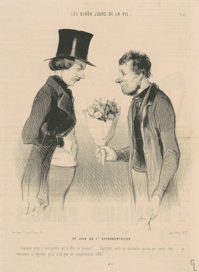 Un Jour de 1ère Représentation de Honoré Daumier