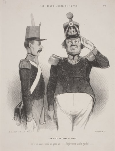 Um dia de grande vestido de Honoré Daumier