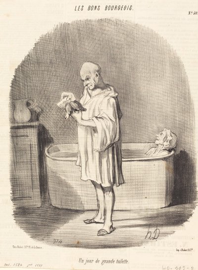 Un Jour de grande toilette de Honoré Daumier