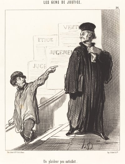 Um litigante insatisfeito de Honoré Daumier