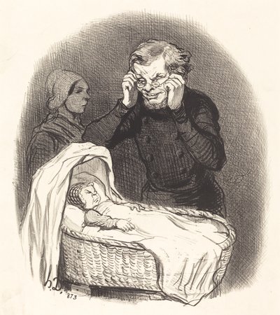 Un Père Heureux de Honoré Daumier