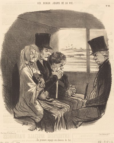 Un Premier voyage en chemin de fer de Honoré Daumier