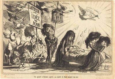 Um quarto de hora após sua morte, ele ainda estava vivo (Um quarto de hora após sua morte, ele ainda estava vivo) de Honoré Daumier