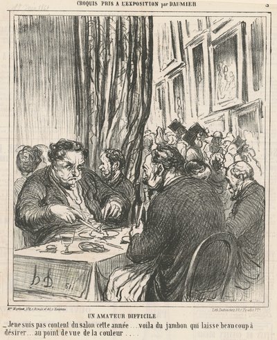 Um amador difícil de Honoré Daumier