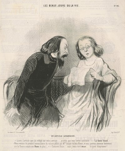 Um artigo elogioso de Honoré Daumier