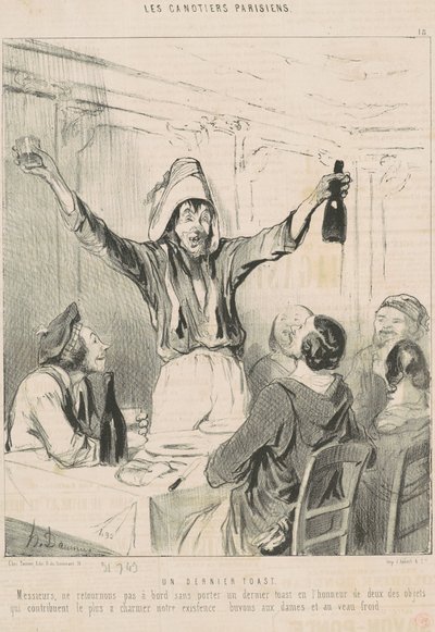 Um último brinde de Honoré Daumier