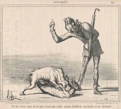 Um dos Três Amigos da Paz... de Honoré Daumier