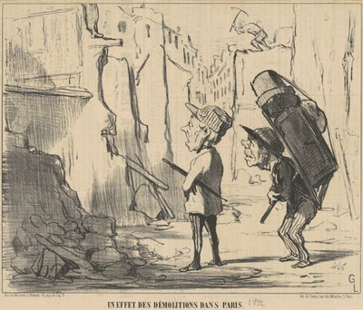 Un effet des demolitions em Paris de Honoré Daumier