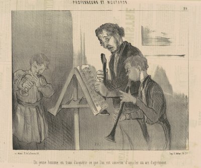 Um jovem em processo de aquisição... uma arte do prazer de Honoré Daumier