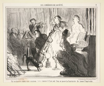 Uma orquestra numa casa de Honoré Daumier
