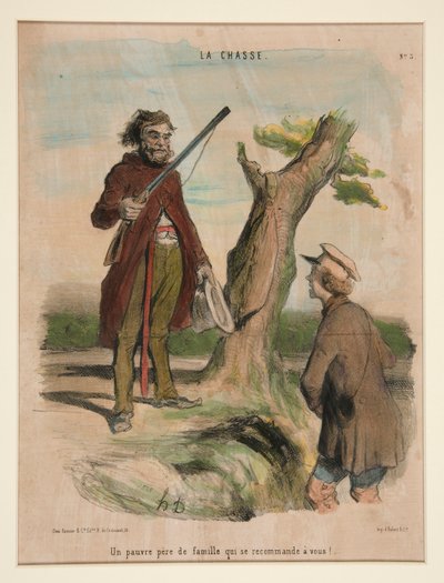Um pai pobre que se lhe recomenda a si próprio! de Honoré Daumier