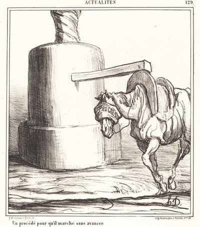 Um processo para que ele caminhe sem avançar de Honoré Daumier