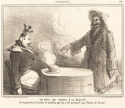 Un rêve qui tourne a la réalité de Honoré Daumier