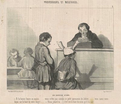 Um serviço amigável de Honoré Daumier