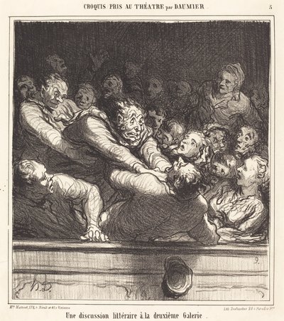 Une Discussion littéraire a la deuxième Galerie de Honoré Daumier