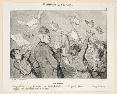 Rebelião; Nº 4 de Professores e Mostardas de Honoré Daumier