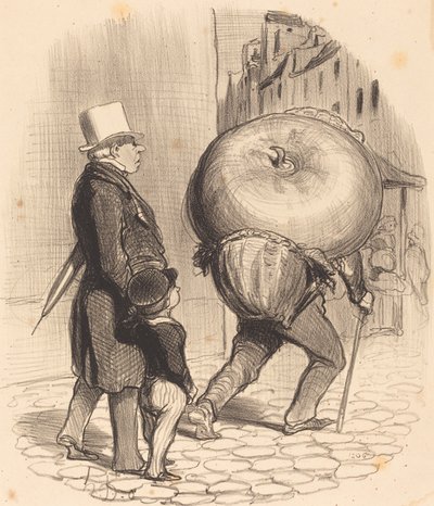 Uma aula de botânica de Honoré Daumier