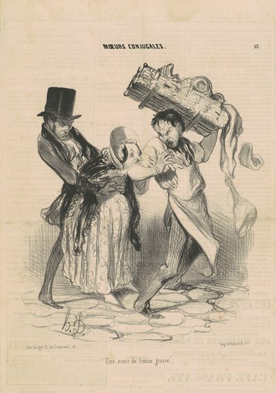 Um desejo por uma mulher gorda de Honoré Daumier