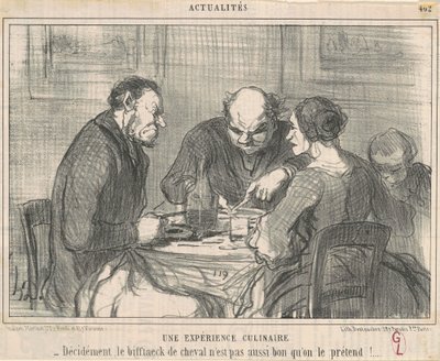 Une expèrience culinaire de Honoré Daumier