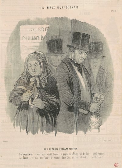 Une loterie philanthropique de Honoré Daumier