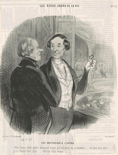 Uma amante na ópera de Honoré Daumier